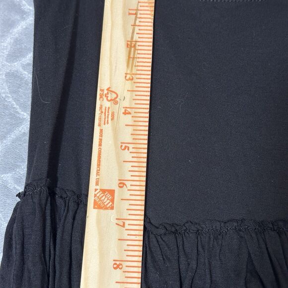 Chelsea &Theodore 2-in-1 Ruffle Dress Skirt Large Black Tier Boho Whimsigoth Emo - Picture 7 of 10